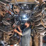 Vendor display a wide range of second-hand auto spare parts at Shoba Bazaar, bustling market, known for its affordable vehicle parts, draws customers looking for budget-friendly alternatives to new spare parts
