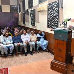 Federal Minister for Information and Broadcasting Attaullah Tarar addresses the RJ and Broadcasting Internship Training Programme 2026 at Radio Pakistan