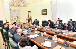 Federal Minister for Economic Affairs Ahad Cheema chairs a meeting on Pakistan Digital Authority