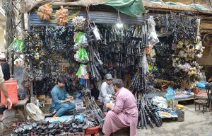 Vendor display a wide range of second-hand auto spare parts at Shoba Bazaar, bustling market, known for its affordable vehicle parts, draws customers looking for budget-friendly alternatives to new spare parts