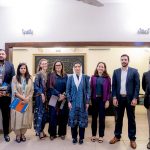 First Lady Bibi Asifa Bhutto Zardari, MNA, in a group photograph with the delegation of the United Nations World Food Programme (WFP), led by Representative and Country Director WFP Pakistan Ms. Anita Hirsch following their meeting