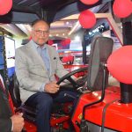 Federal Minister for Planning, Development and Special Initiatives Ahsan Iqbal inspects a tractor during the Pakistan International Auto Show 2026, organized by the Pakistan Association of Automotive Parts & Accessories Manufacturers at the Expo Centre