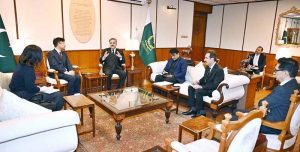Chief Justice of Pakistan, Justice Yahya Afridi, in a meeting with Han Sungho, Ambassador of the Republic of Korea to Pakistan, at the Supreme Court of Pakistan