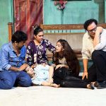 Artists perform the Sindhi drama “Pani Khe Bhakur,” jointly presented by the Arts Council of Pakistan Karachi and Larkana during the Sindh Theatre Festival 2026 at the Z.A. Bhutto Open-Air Theatre