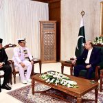 President Asif Ali Zardari in a meeting with Admiral Dr. Muhammad Ali, Chief of the Indonesian Navy, at Aiwan-e-Sadr