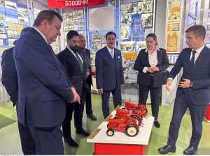 A Parliamentary delegation from Pakistan, led by Chairman Senate of Pakistan Syed Yousaf Raza Gilani visiting Mtz Tractor Factory of the Republic of Belarus.