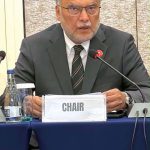 Federal Minister for Planning, Development and Special Initiatives Ahsan Iqbal addressing the Governing Council Meeting of the CAREC Institute