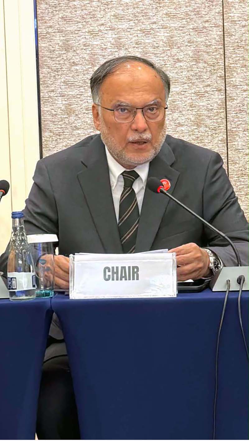Federal Minister for Planning, Development and Special Initiatives Ahsan Iqbal addressing the Governing Council Meeting of the CAREC Institute