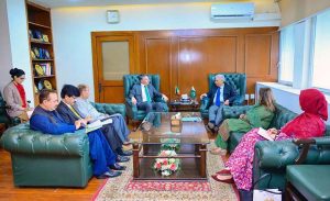 Federal Minister for National Food Security & Research, Rana Tanveer Hussain, chairs a high-level meeting with Ambassador of Portugal Paulo Miguel Guedes Domingues.