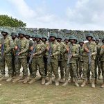 Chief of the Naval Staff Admiral Naveed Ashraf addressing troops at Creeks Area during Exercise SEASPARK 2026