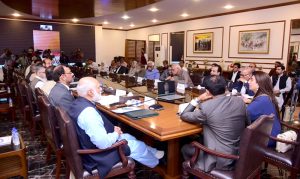 A meeting of the Senate Standing Committee on Education and Professional Training was held in the committee room of the Governor House, Karachi, under the chairmanship of Senator Bushra Anjum Butt.