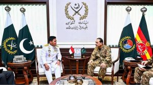 Admiral Dr Muhammad Ali, Chief of the Indonesian Navy, called on Field Marshal Syed Asim Munir, NI (M), HJ, Chief of Army Staff and Chief of Defence Forces (COAS & CDF) at GHQ