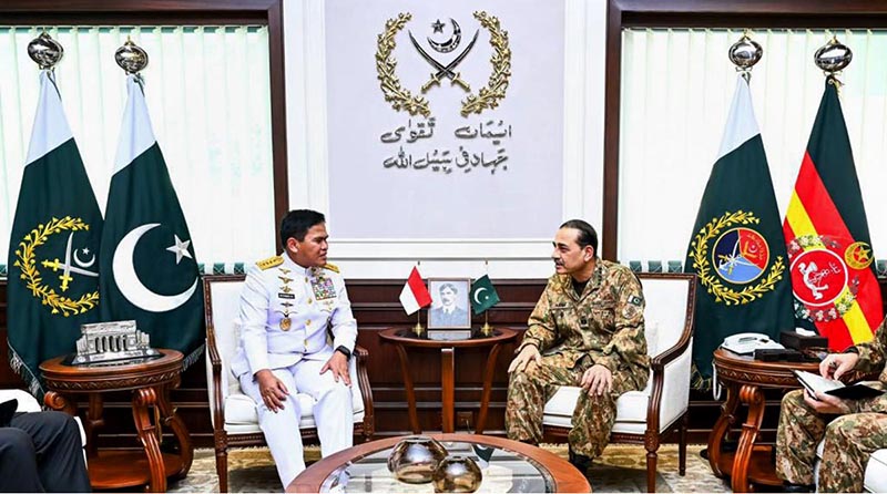 Admiral Dr Muhammad Ali, Chief of the Indonesian Navy, called on Field Marshal Syed Asim Munir, NI (M), HJ, Chief of Army Staff and Chief of Defence Forces (COAS & CDF) at GHQ