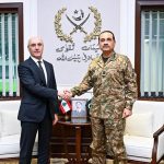 Mr. Ahmad Al Hajjar, Lebanese Minister of Interior and Municipalities, called on Field Marshal Syed Asim Munir, NI (M), HJ, Chief of Army Staff and Chief of Defence Forces (COAS & CDF) at GHQ, Rawalpindi, during his two-day visit to Pakistan