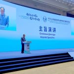 Federal Minister for Planning, Development and Special Initiatives, Ahsan Iqbal, delivering the keynote address at the Thematic Forum on Digital Governance and Capacity Building during the 2026 Shanghai Cooperation Organization (SCO) Digital Economy Forum in Urumqi, China