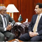 Speaker of the People's Majlis of Maldives Mr. Abdul Raheem Abdulla called on Speaker National Assembly Sardar Ayaz Sadiq at Parliament House