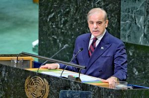 Prime Minister Muhammad Shehbaz Sharif addresses the 81st session of United Nations General Assembly.