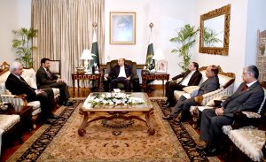 President Asif Ali Zardari in a meeting with Ambassador-designate of Pakistan to China Dr. Syed Ali Asad Gilani at Aiwan-e-Sadr