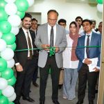 Federal Minister for Planning, Development and Special Initiatives Ahsan Iqbal inaugurating the Youth Ideation Lab by cutting the ribbon
