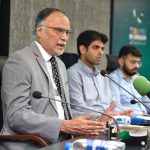 Federal Minister for Planning, Development and Special Initiatives Ahsan Iqbal addressing the inaugural ceremony of the Youth Ideation Lab