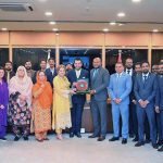 Parliamentary Secretary for Information & Broadcasting, Barrister Danyal Chaudhry in a group photo with Maldives Parliamentary delegation, and members of the Parliamentary Caucus on Child Rights (PCCR) at Parliament House