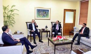 Federal Minister for Finance and Revenue, Senator Muhammad Aurangzeb, meeting with Chairman NAB, Lieutenant General (Retired) Nazir Ahmed, at the Ministry of Finance today to discuss NAB’s initiatives and contribution towards the national exchequer.