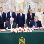 Prime Minister Muhammad Shehbaz Sharif witnesses a MoU signing ceremony between Pakistan and Lebanon on transfer of sentenced persons