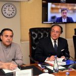 Federal Minister for Finance and Revenue, Senator Muhammad Aurangzeb, chairing a meeting of the Cabinet Committee on State-Owned Enterprises (CCoSOEs) at the Finance Division