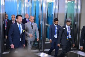 Prime Minister Muhammad Shehbaz Sharif arrives at United Nations General Assembly to attend the inaugural session of the 81st UNGA