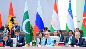 Prime Minister Muhammad Shehbaz Sharif attends the SCO+ meeting at the SCO Council of Heads of State Summit.