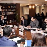 Federal Minister for Finance & Revenue, Senator Muhammad Aurangzeb, meeting with IFFCO Global Group Director, Mr. Abdelghani Abdullah, along with the IFFCO delegation, at the Finance Division today to discuss investment expansion and business facilitation