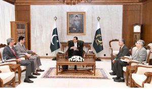 Acting President Syed Yousuf Raza Gilani in a meeting with Governor Khyber Pakhtunkhwa, Mr. Faisal Karim Kundi and PPP Parliamentary Leader in the Khyber Pakhtunkhwa Assembly Mr. Ahmad Karim Kundi at Aiwan-e-Sadr.
