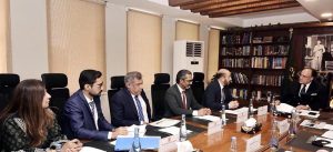 Federal Minister for Finance & Revenue, Senator Muhammad Aurangzeb, meeting with IFFCO Global Group Director, Mr. Abdelghani Abdullah, along with the IFFCO delegation, at the Finance Division today to discuss investment expansion and business facilitation