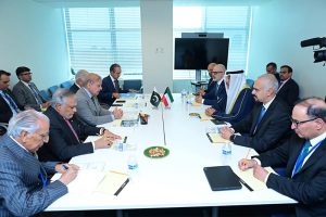 Prime Minister Muhammad Shehbaz Sharif meets Crown Prince of Kuwait, Sheikh Sabah Khaled Al-Hamad Al-Sabah on the sidelines of 81st session of UNGA