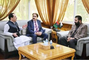 Gilgit-Baltistan Chief Minister Amjad Hussain is being briefed by Secretary Special Investment Facilitation Council (SIFC), Jameel Ahmed Qureshi, on investment opportunities in various sectors of Gilgit-Baltistan under the SIFC initiative