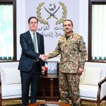 Secretary General for Defence and National Security (SGDSN) of France, Nicolas Roche, accompanied by Ambassador of France to Pakistan, Jean-Noël Poirier, call on Field Marshal Syed Asim Munir, NI (M), HJ, Chief of Army Staff & Chief of Defence Forces (COAS & CDF), at General Headquarters (GHQ)