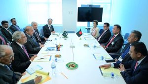 Prime Minister Muhammad Shehbaz Sharif meets Prime Minister of the People's Republic of Bangladesh, Mr.Tarique Rahman.