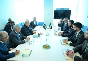 Prime Minister Muhammad Shehbaz Sharif meets President of Syrian Arab Republic, Ahmed al-Sharaa