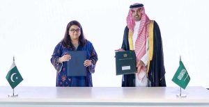 Federal Minister for Information Technology and Telecommunication Shaza Fatima Khawaja and Governor Saudi National Cybersecurity Authority (NCA) Eng. Majed Al-Mazyed signed an MoU to strengthen bilateral cybersecurity cooperation.