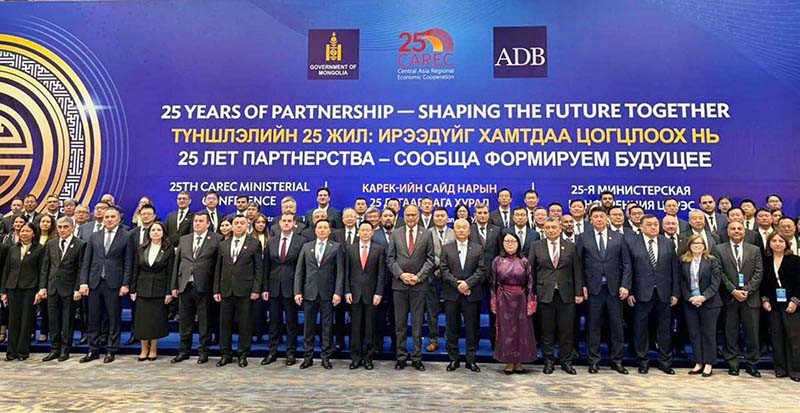 Federal Minister for Planning & Development Ahsan Iqbal in a group photo with participating ministers and delegates at the 25th Central Asia Regional Economic Cooperation (CAREC) Ministerial Conference