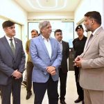 Officials of the National Forensics Agency brief Federal Minister for Law and Justice Senator Azam Nazeer Tarar on the agency’s forensic capabilities and laboratory operations during his visit