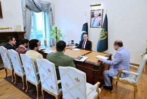 Prime Minister Muhammad Shehbaz Sharif chairs a meeting regarding Ministry of National Health Services and PIMS fire incident.