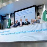 Prime Minister Muhammad Shehbaz Sharif attending the Market Open ceremony at the London Stock Exchange, which also featured the unveiling ceremony for Pakistan's $3 billion dual-tranche bonds listing