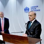 Prime Minister of Pakistan Muhammad Shehbaz Sharif addresses at the London Stock Exchange