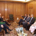 Federal Minister for Finance and Revenue, Senator Muhammad Aurangzeb, meeting with Standard Chartered Bank CEO, Mr. Bill Winters