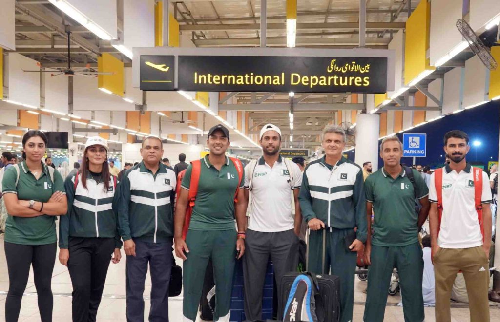 Pakistan tennis contingent departs for Asian Games