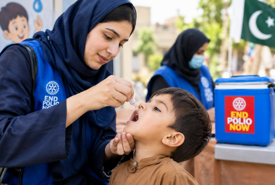 Polio workers