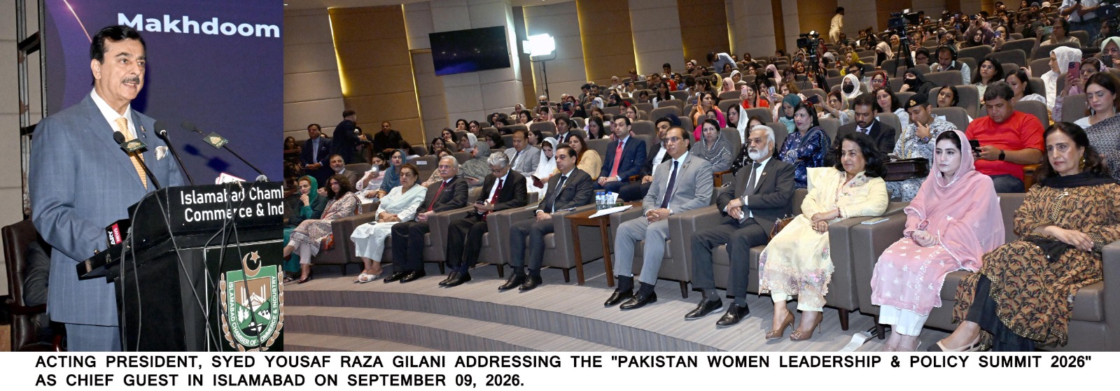 Gillani calls for equal women’s participation to unlock Pakistan’s full economic potential