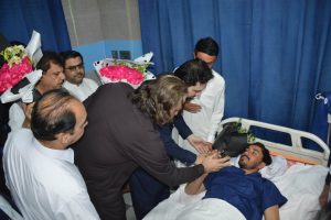 KP CM visits Darazinda blast injured at DHQ Teaching Hospital DI Khan
