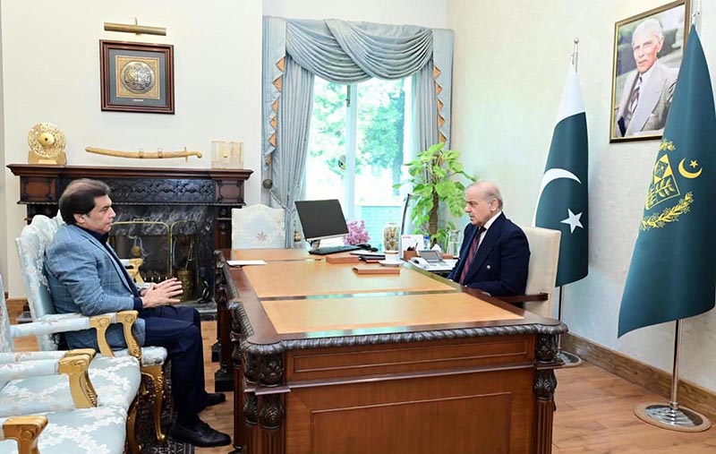 Minister for Railway Hanif Abbasi calls on Prime Minister Muhammad Shehbaz Sharif